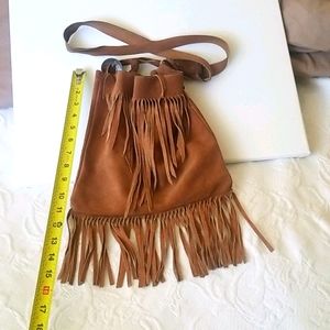 Leather suade purse